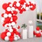 Red White Balloon Arch Garland Kit - 122PCS Red White Balloons Garland Red and White Balloon Arch